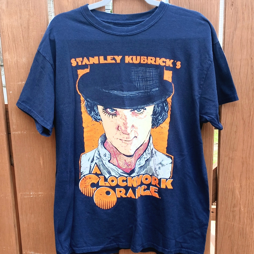 Clockwork Orange Sinister Stare T Shirt Navy Blue Size Large